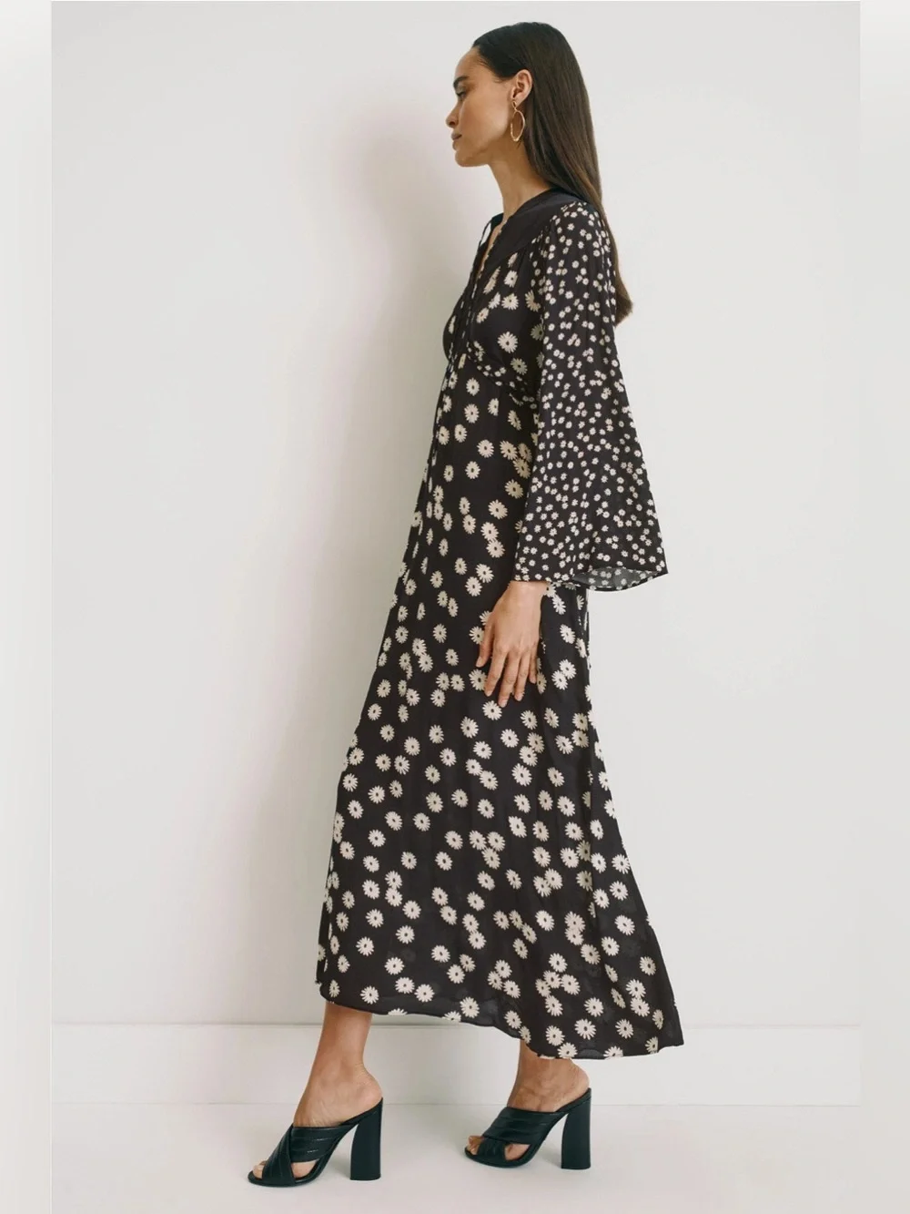 Rixo Anela Tie Neck Dress